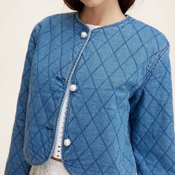 Kate Spade x Target Blue Quilted Jean Jacket - Picture 5 of 5